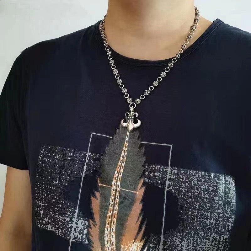 Chrome Hearts Anchor Fleur Pendant Necklace - album image 4