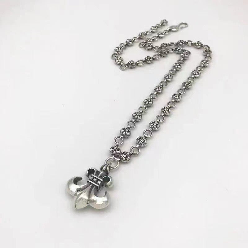 Chrome Hearts Anchor Fleur Pendant Necklace - album image 3
