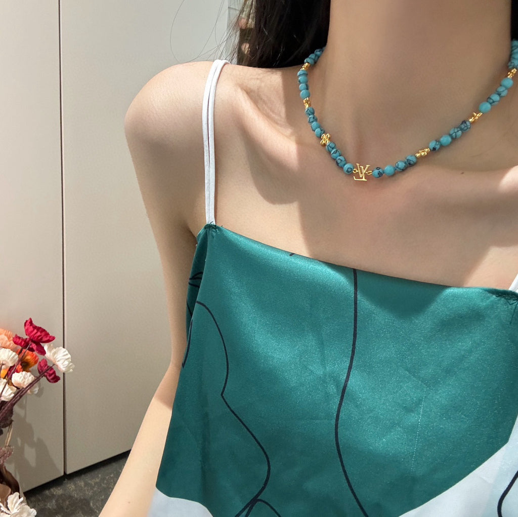 Louis Vuitton Blue Pearl Necklace - album image 7