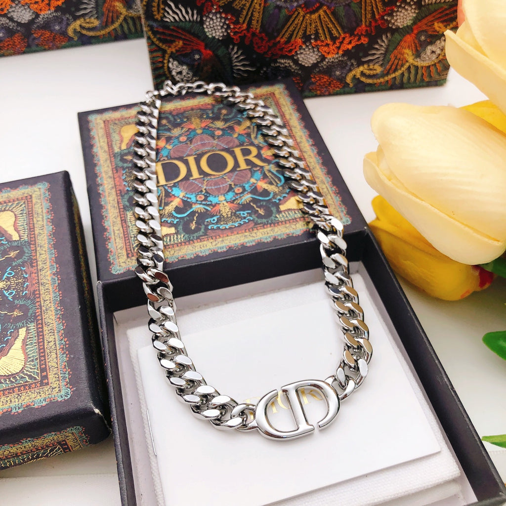 Dior Dark Silver-Tone Curb Necklace - product image 3