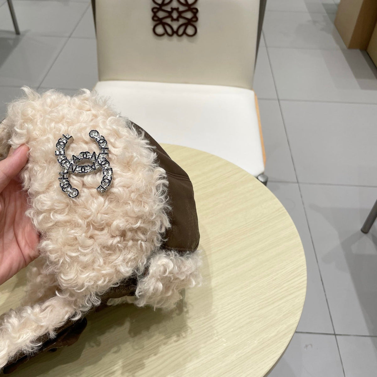 Chanel Plush Earflap Hat - image 2
