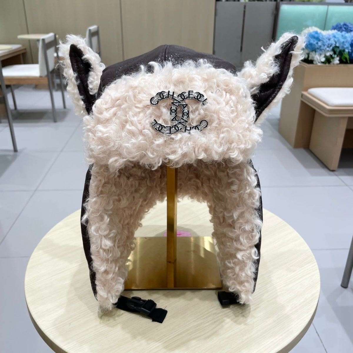 Chanel Plush Earflap Hat - image 4