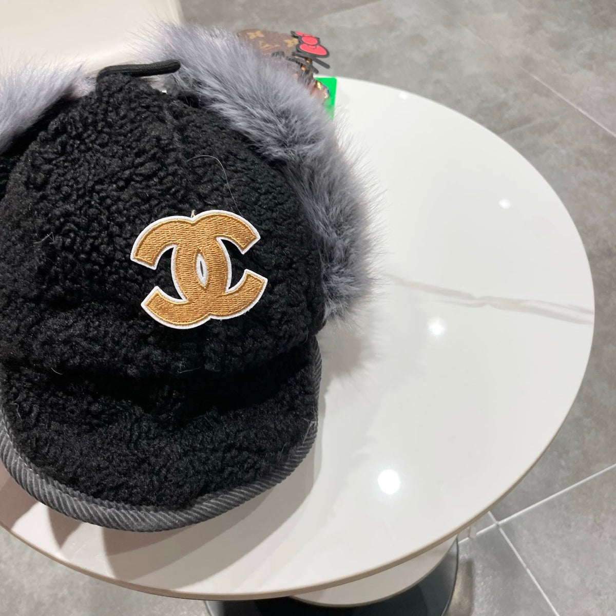 Chanel Plush Earflap Hat - image 4