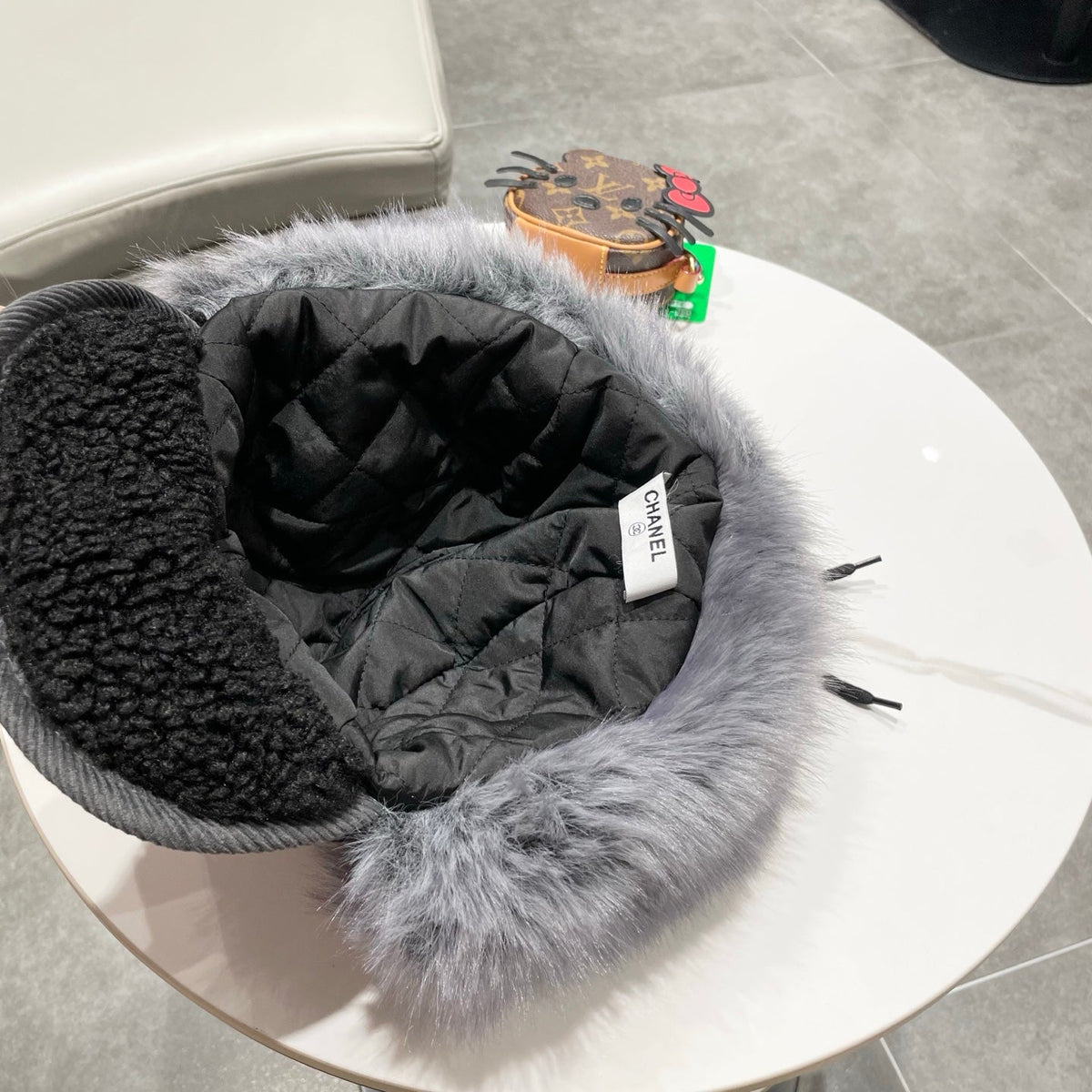 Chanel Plush Earflap Hat - image 7