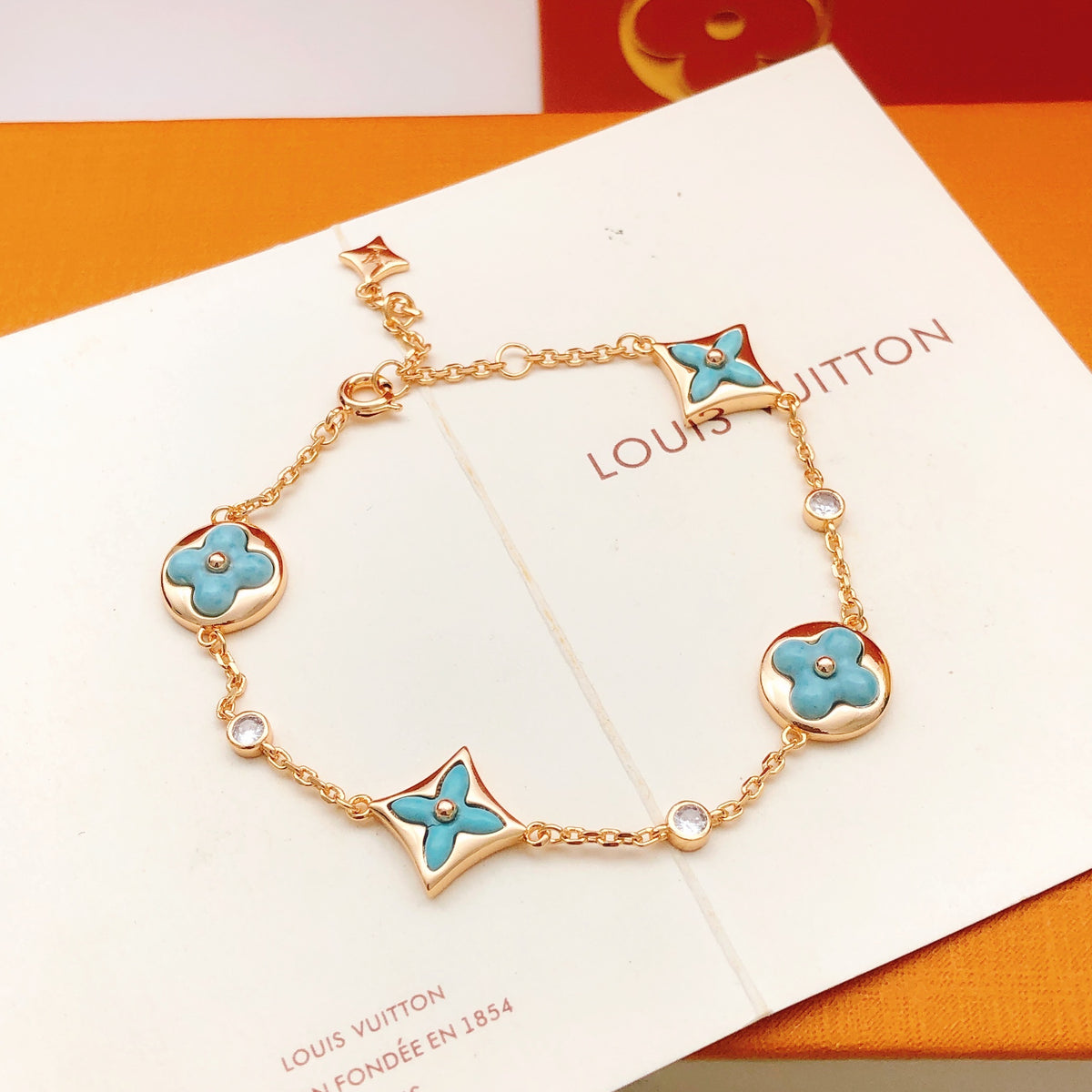 Louis Vuitton Rose Gold-Tone Gold-Tone Blue Bracelet - album image 5
