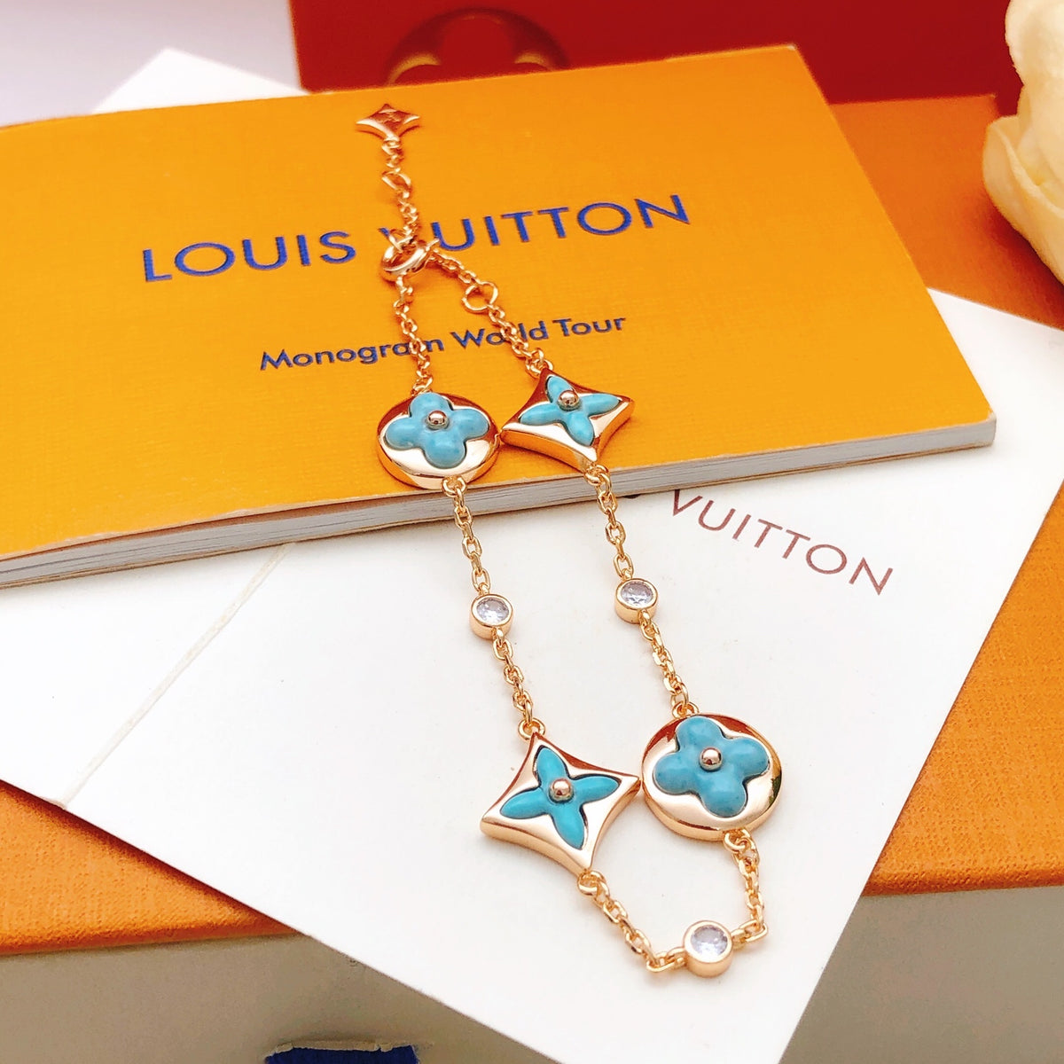Louis Vuitton Rose Gold-Tone Gold-Tone Blue Bracelet - album image 2