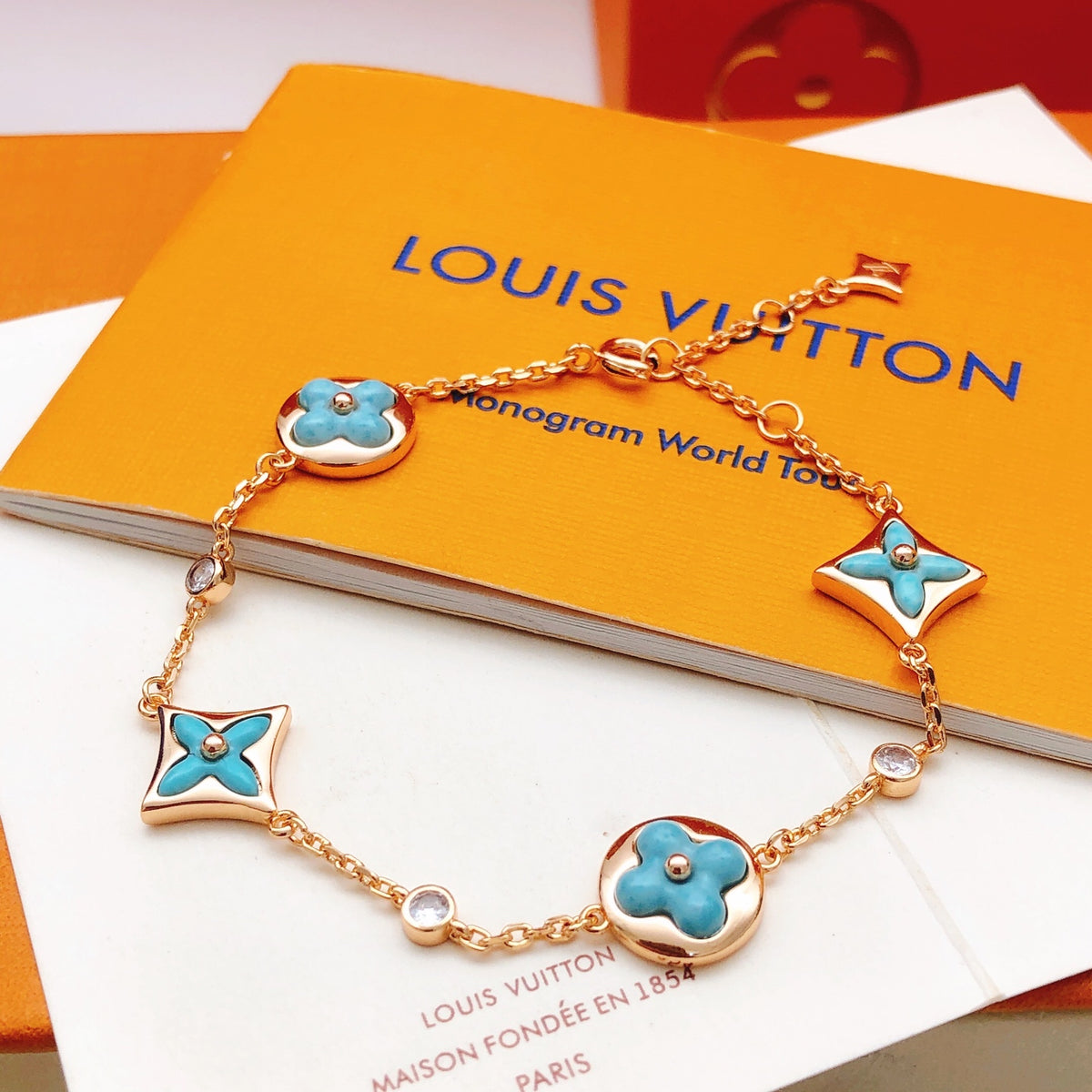 Louis Vuitton Rose Gold-Tone Gold-Tone Blue Bracelet - album image 4