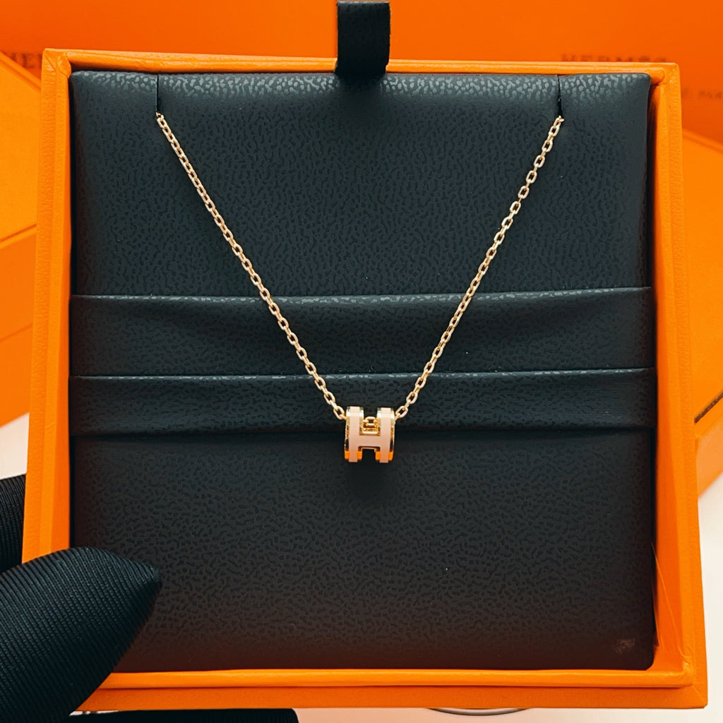 Hermès Rose Gold-Tone Mini H Charm Chain Bracelet - album image 5