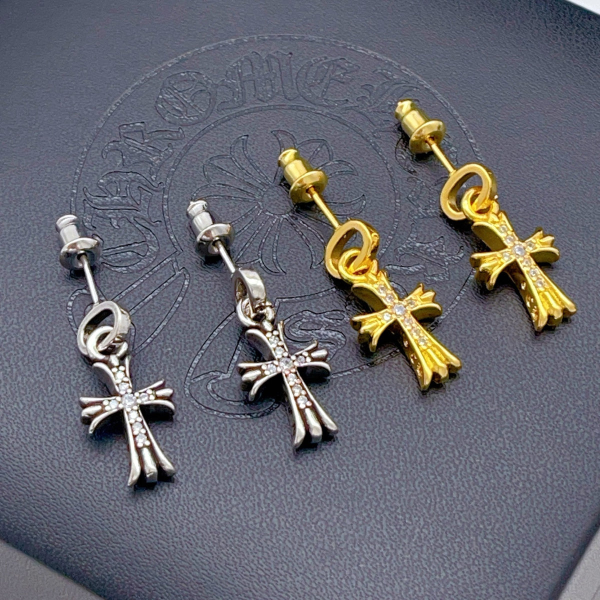 Chrome Hearts Long Cross Hook Earrings - album image 6