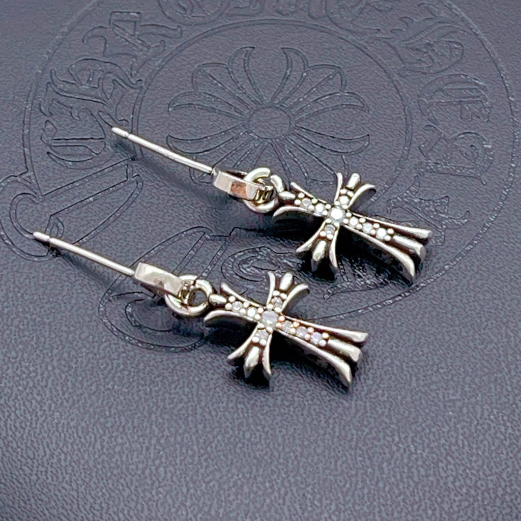 Chrome Hearts Long Cross Hook Earrings - album image 3