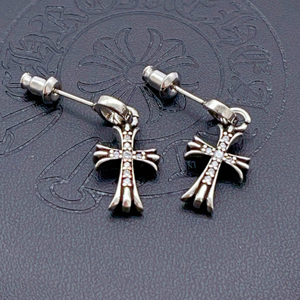 Chrome Hearts Long Cross Hook Earrings - album image 4