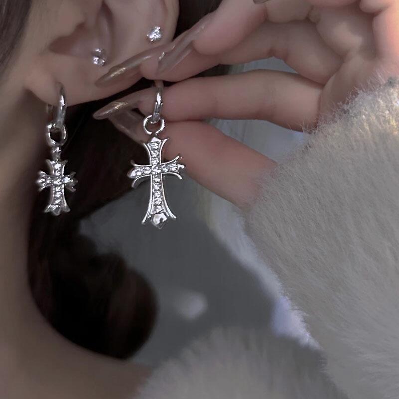 Chrome Hearts Long Cross Hook Earrings - album image 10