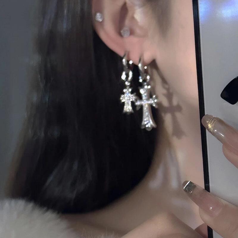 Chrome Hearts Long Cross Hook Earrings - album image 9