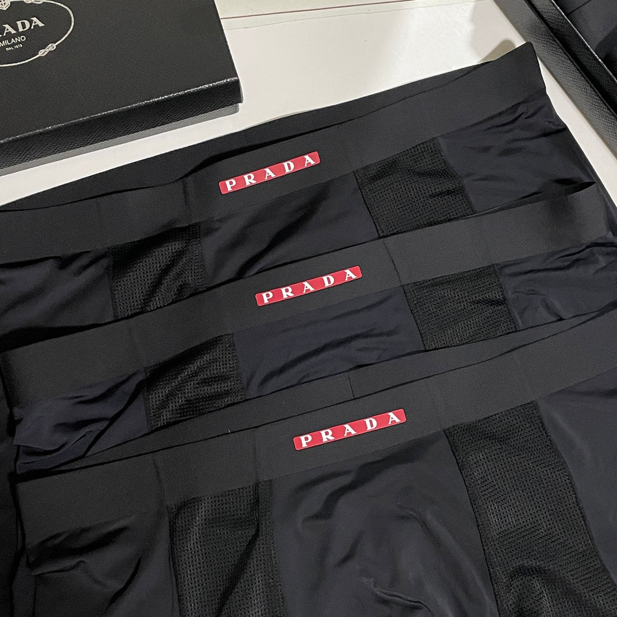 Prada black red waist label boxer briefs - view 3