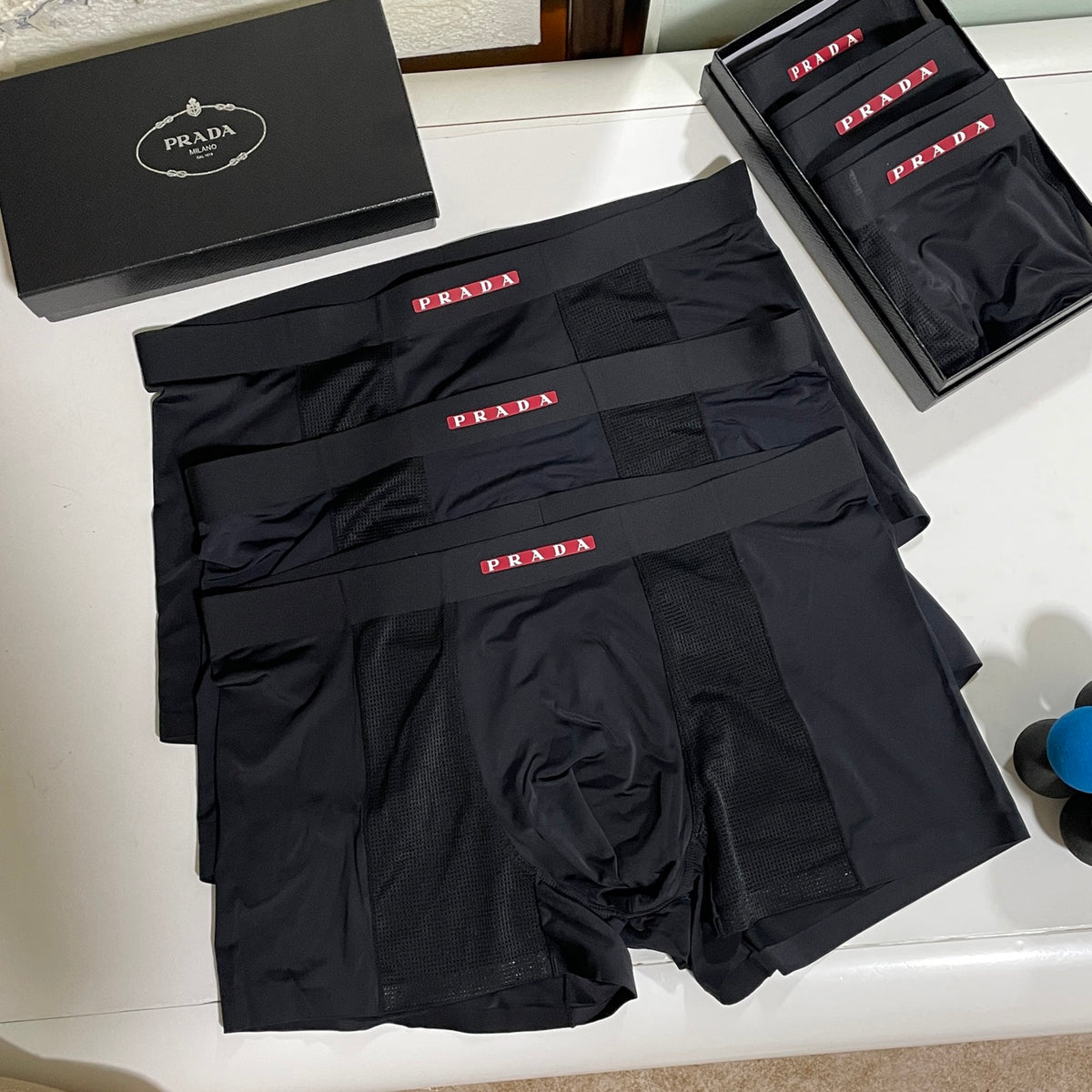 Prada black red waist label boxer briefs - view 1