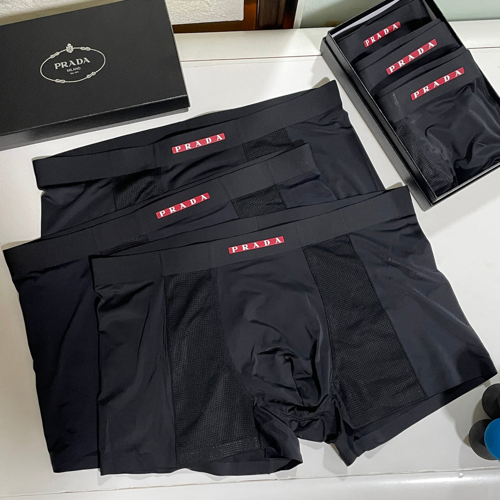 Prada black red waist label boxer briefs - view 2