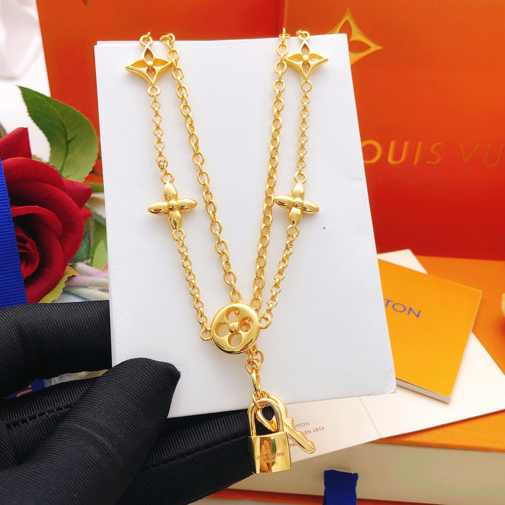 Louis Vuitton Double-Layer Lock Necklace - album image 6