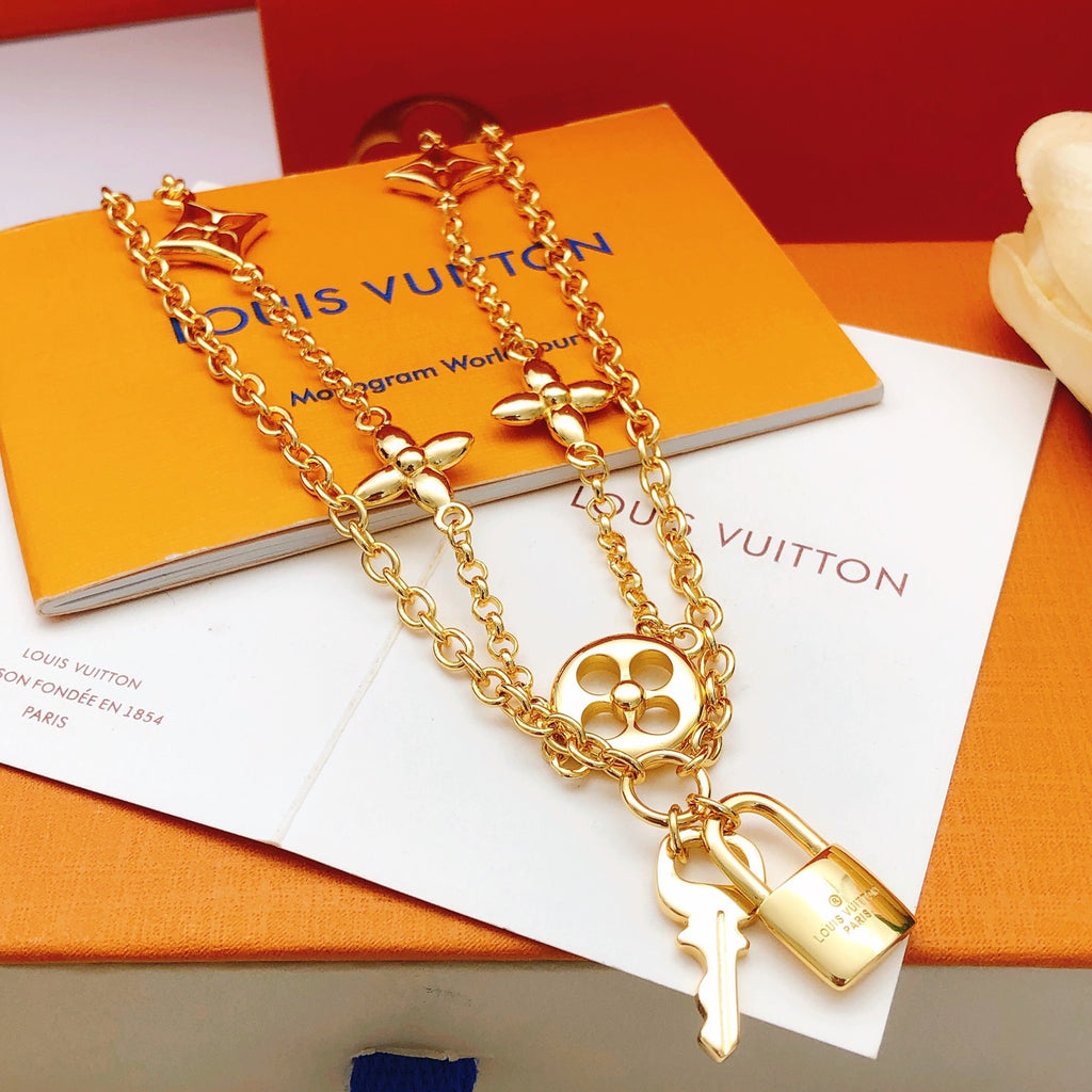 Louis Vuitton Double-Layer Lock Necklace - album image 2
