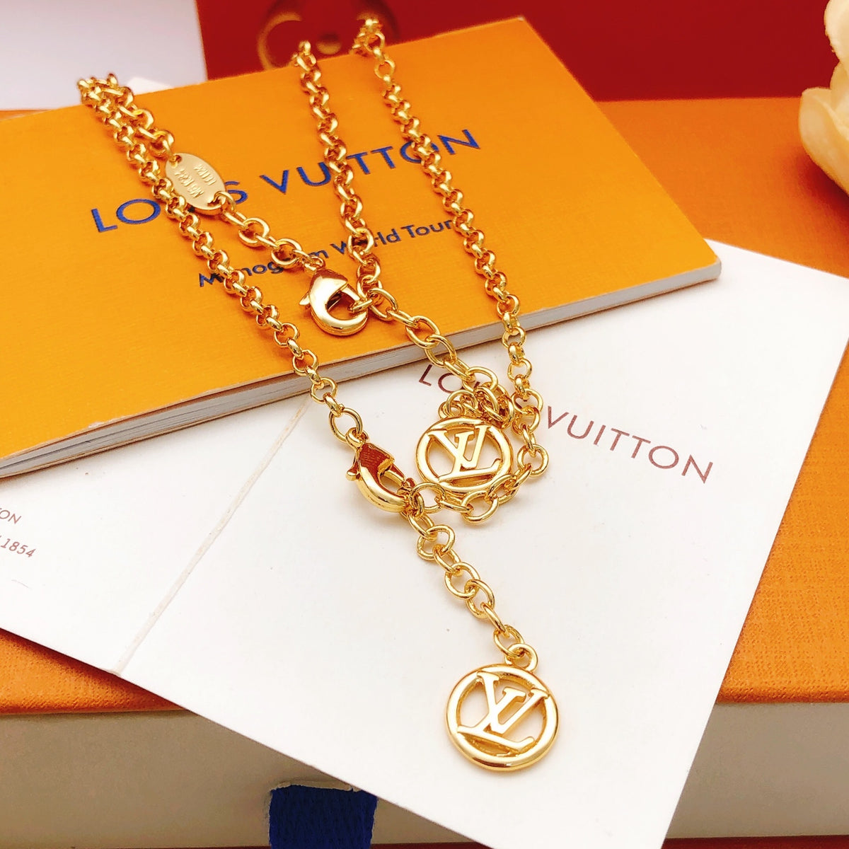 Louis Vuitton Double-Layer Lock Necklace - album image 4