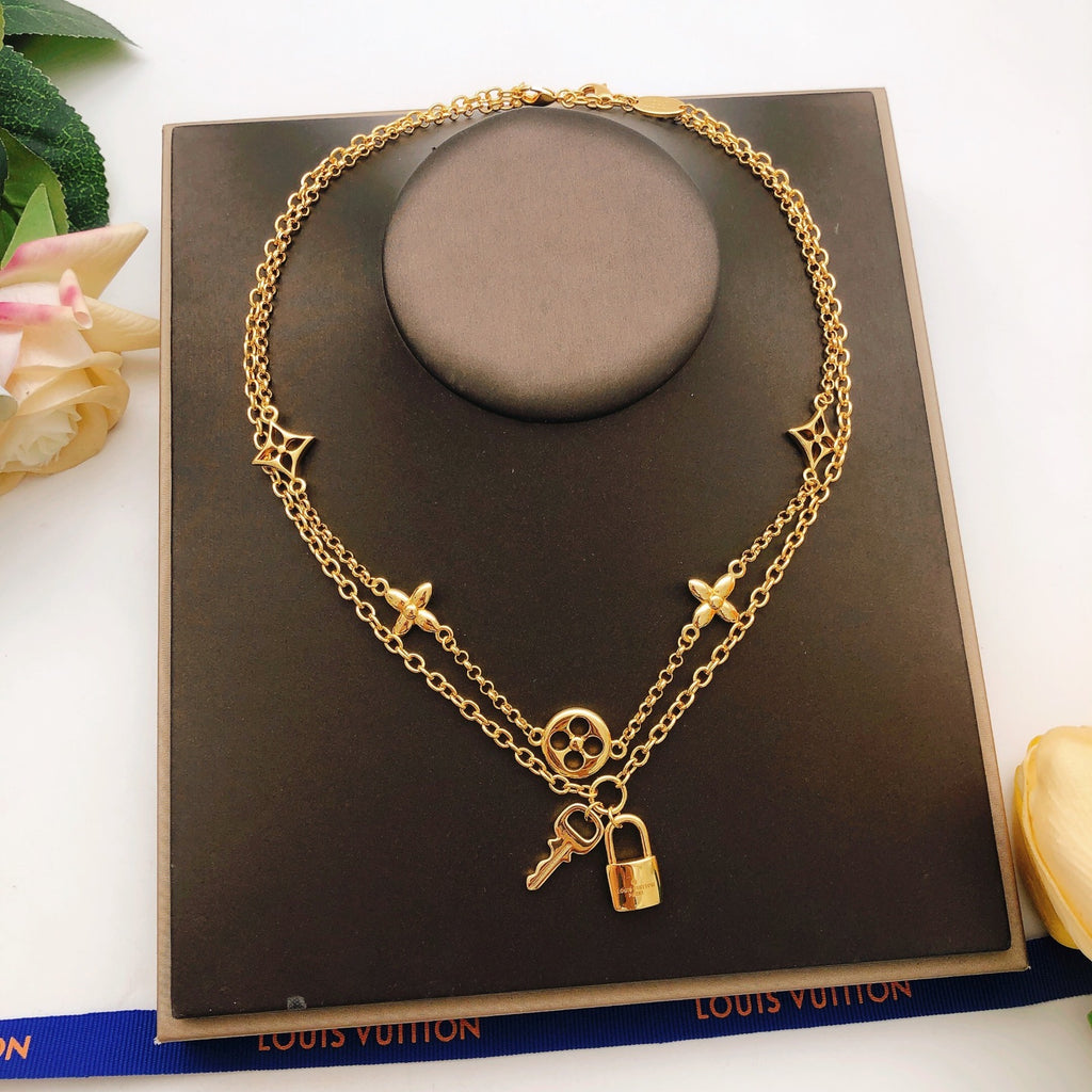 Louis Vuitton Double-Layer Lock Necklace - album image 1