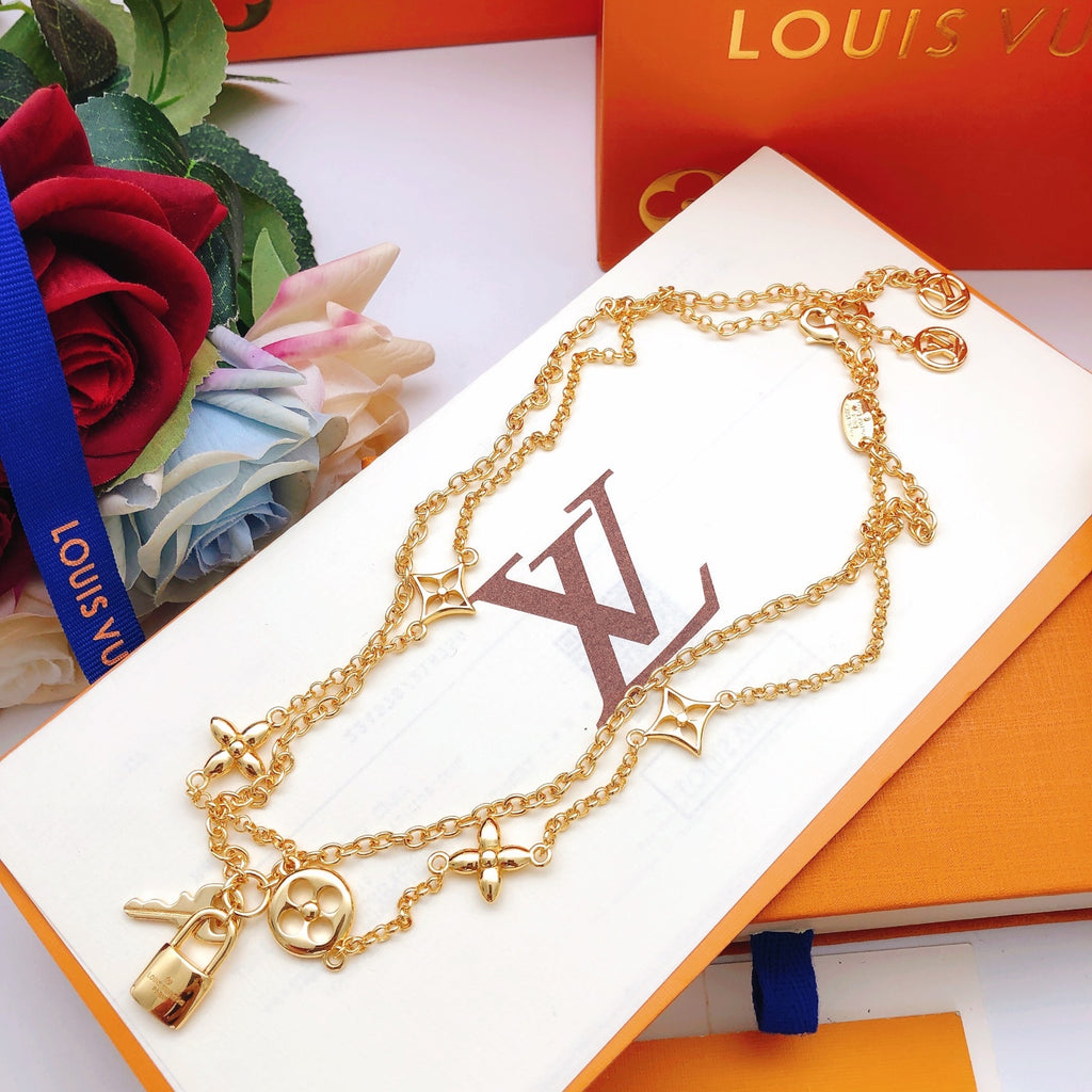 Louis Vuitton Double-Layer Lock Necklace - album image 5
