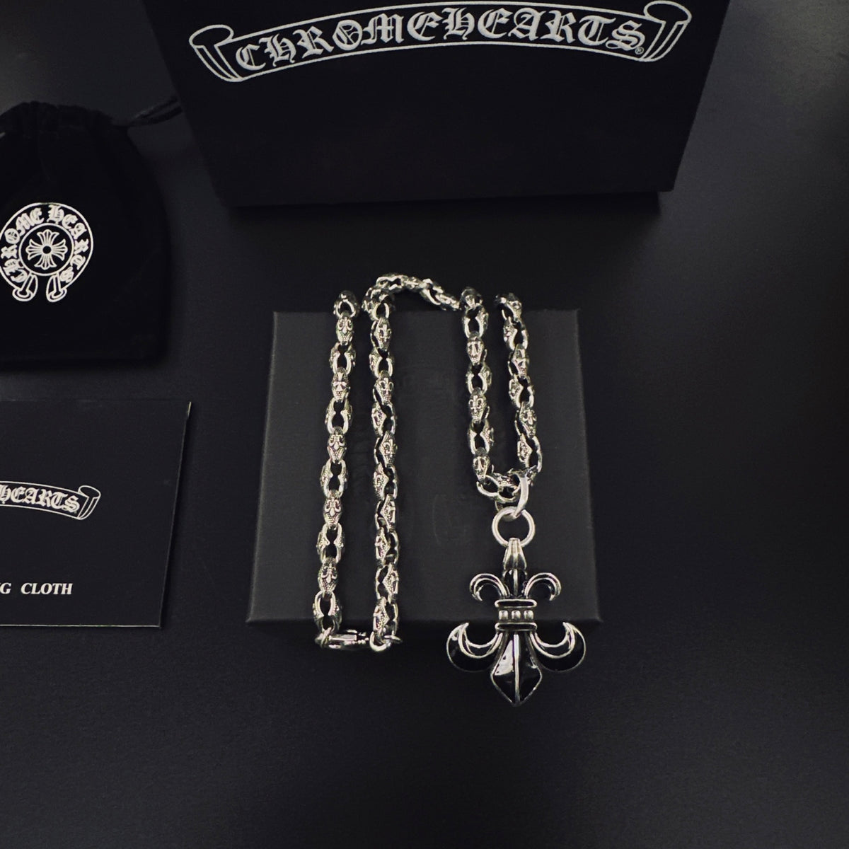Chrome Hearts Compact Curled Fleur Necklace - album image 1