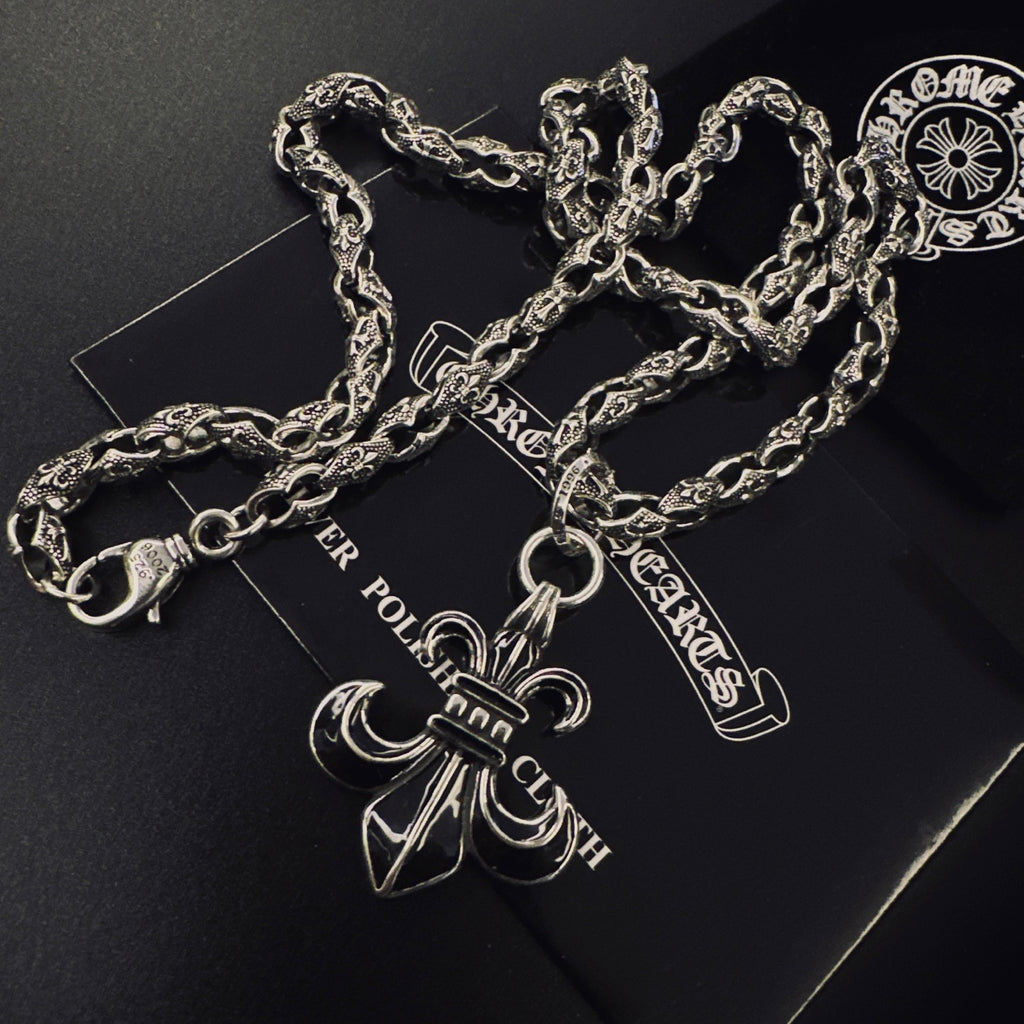Chrome Hearts Compact Curled Fleur Necklace - album image 3