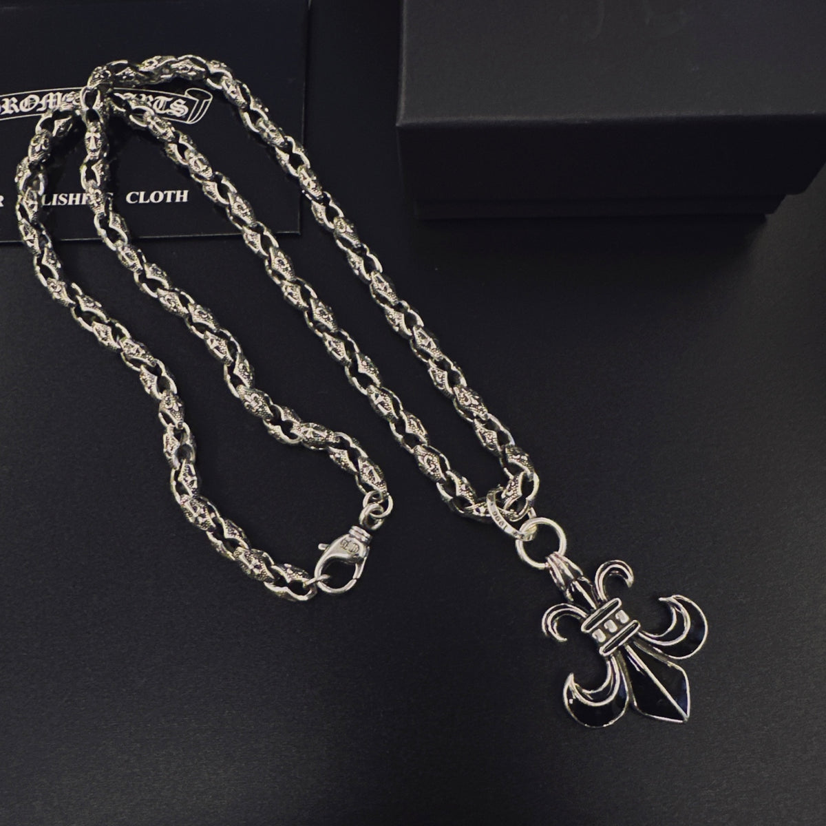 Chrome Hearts Cross Fleur-de-Lis Antiqued Necklace - album image 5