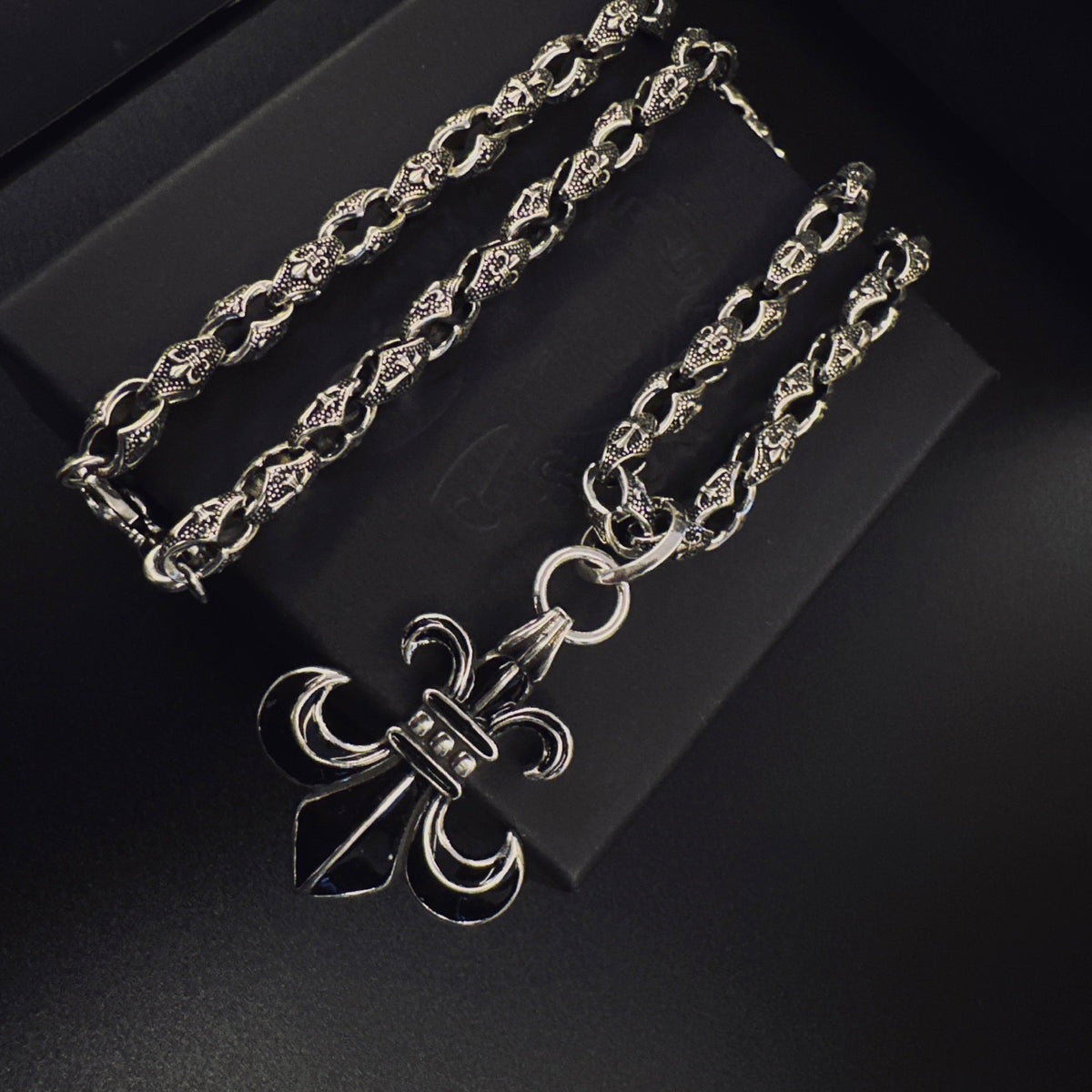 Chrome Hearts Cross Fleur-de-Lis Antiqued Necklace - album image 2