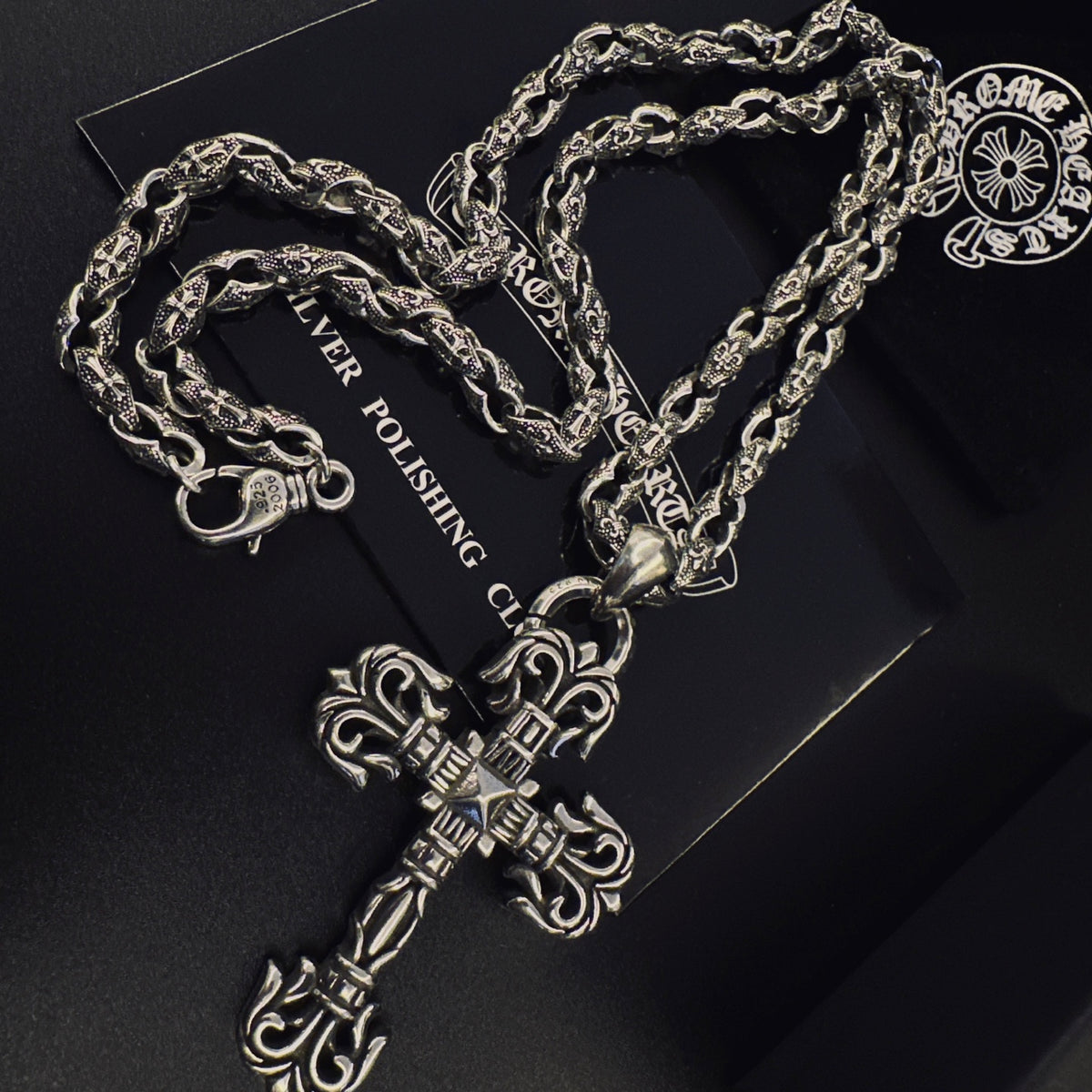 Chrome Hearts Decorated Border Cross Necklace - album image 6