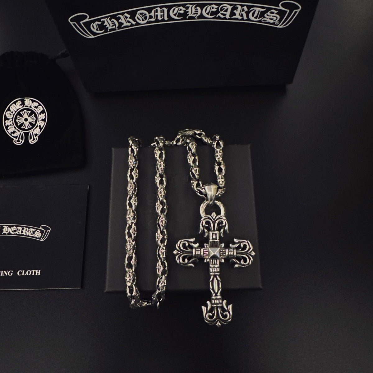 Chrome Hearts Decorated Border Cross Necklace - album image 1
