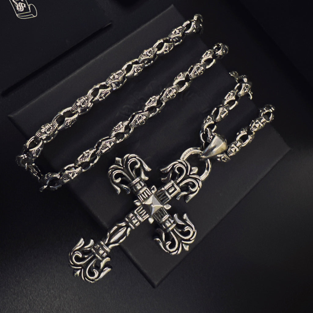 Chrome Hearts Decorated Border Cross Necklace - album image 9