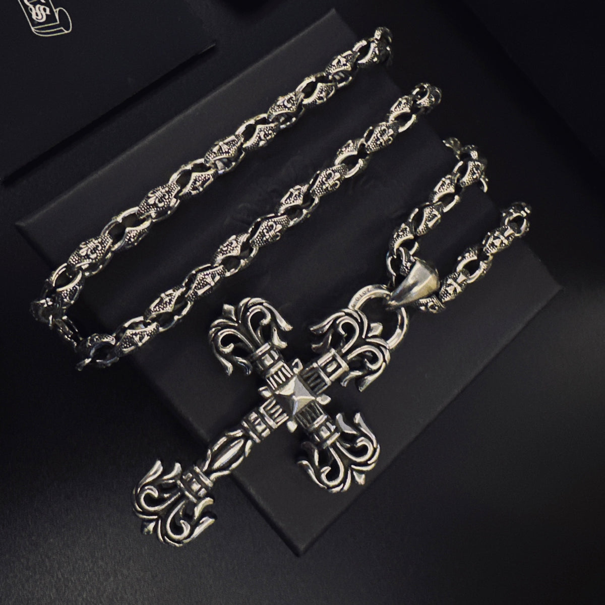 Chrome Hearts Cross Fleur-de-Lis Antiqued Necklace - album image 9