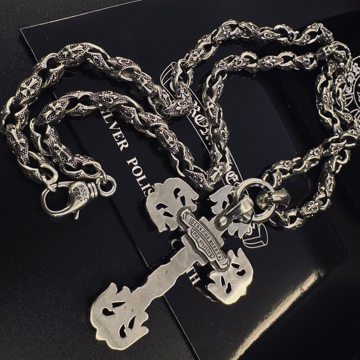 Chrome Hearts Cross Fleur-de-Lis Antiqued Necklace - album image 8