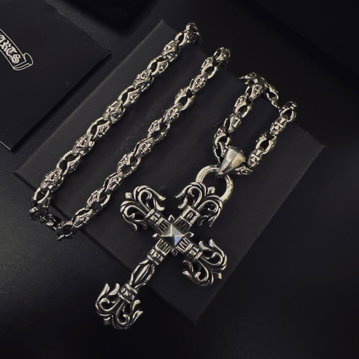 Chrome Hearts Cross Fleur-de-Lis Antiqued Necklace - album image 2