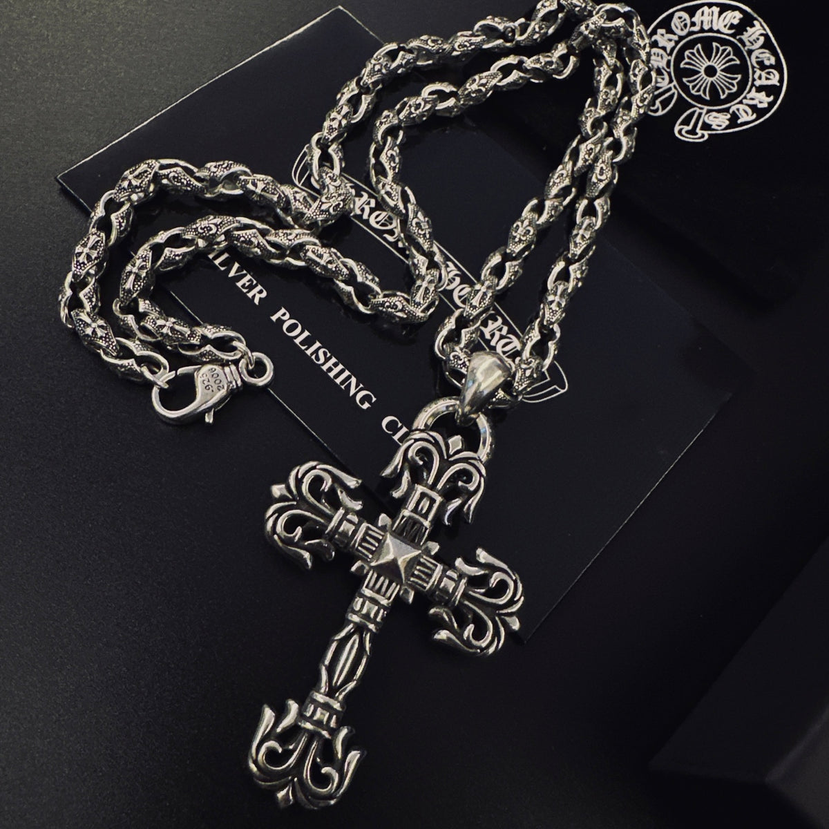 Chrome Hearts Decorated Border Cross Necklace - album image 3