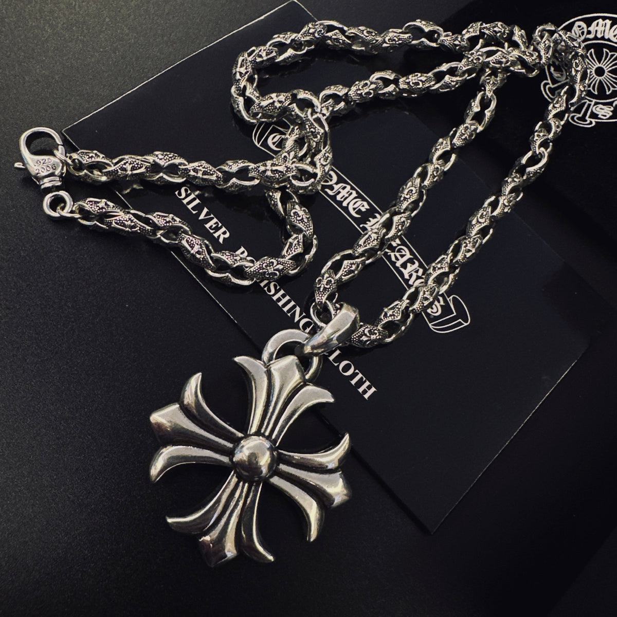 Chrome Hearts Flared Fleur Cross Necklace - album image 4