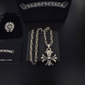 Chrome Hearts Flared Fleur Cross Necklace - album image 1
