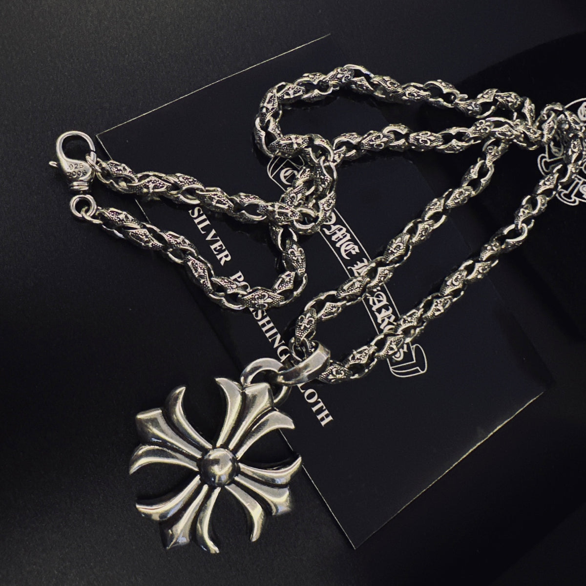 Chrome Hearts Flared Fleur Cross Necklace - album image 3