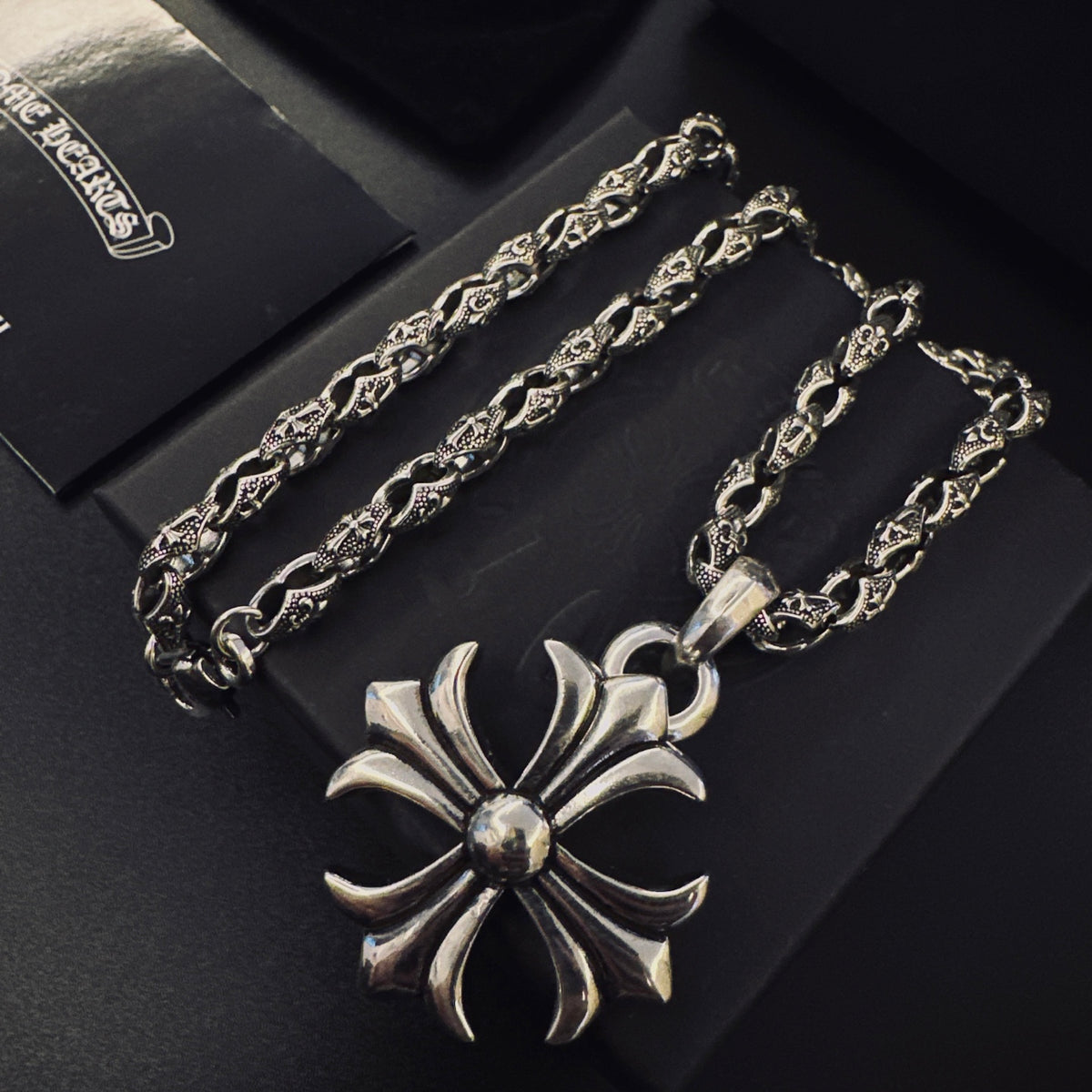Chrome Hearts Flared Fleur Cross Necklace - album image 9