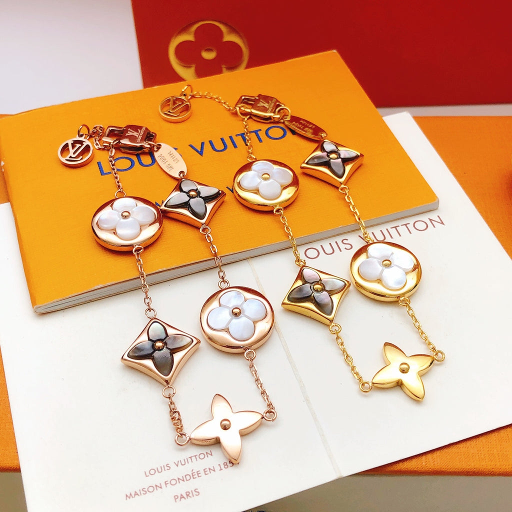 Louis Vuitton Rose Gold-Tone Gold-Tone White Gray Mother-of-Pearl Bracelet - album image 6