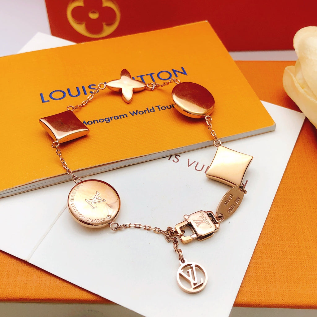 Louis Vuitton Rose Gold-Tone Gold-Tone White Gray Mother-of-Pearl Bracelet - album image 3
