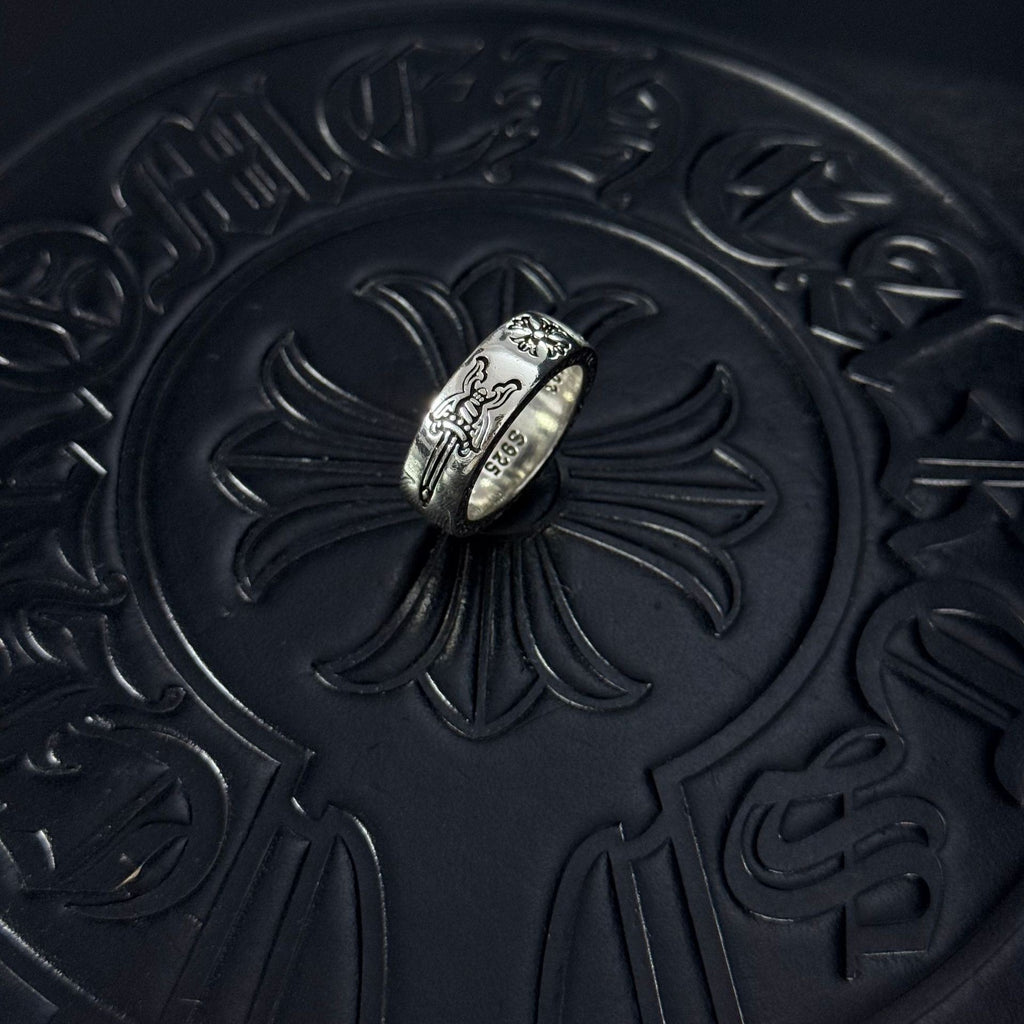 Chrome Hearts Lettered Couple-Style Band Ring - album image 9