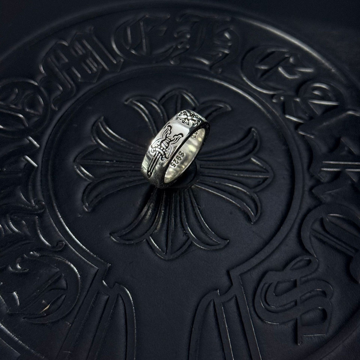Chrome Hearts Lettered Couple-Style Band Ring - album image 9