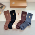 Burberry earth tone tb crew crew socks - view 1