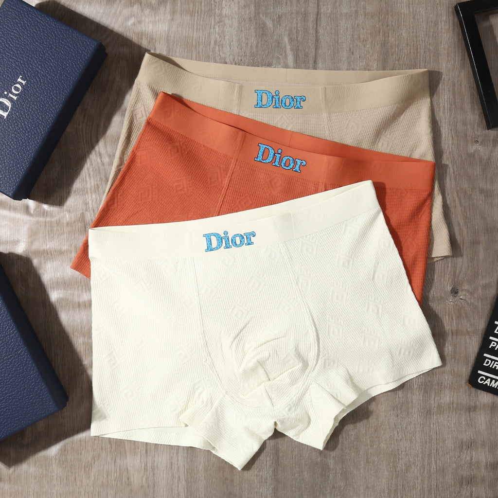Dior blue lettered waist boxer briefs - view 4