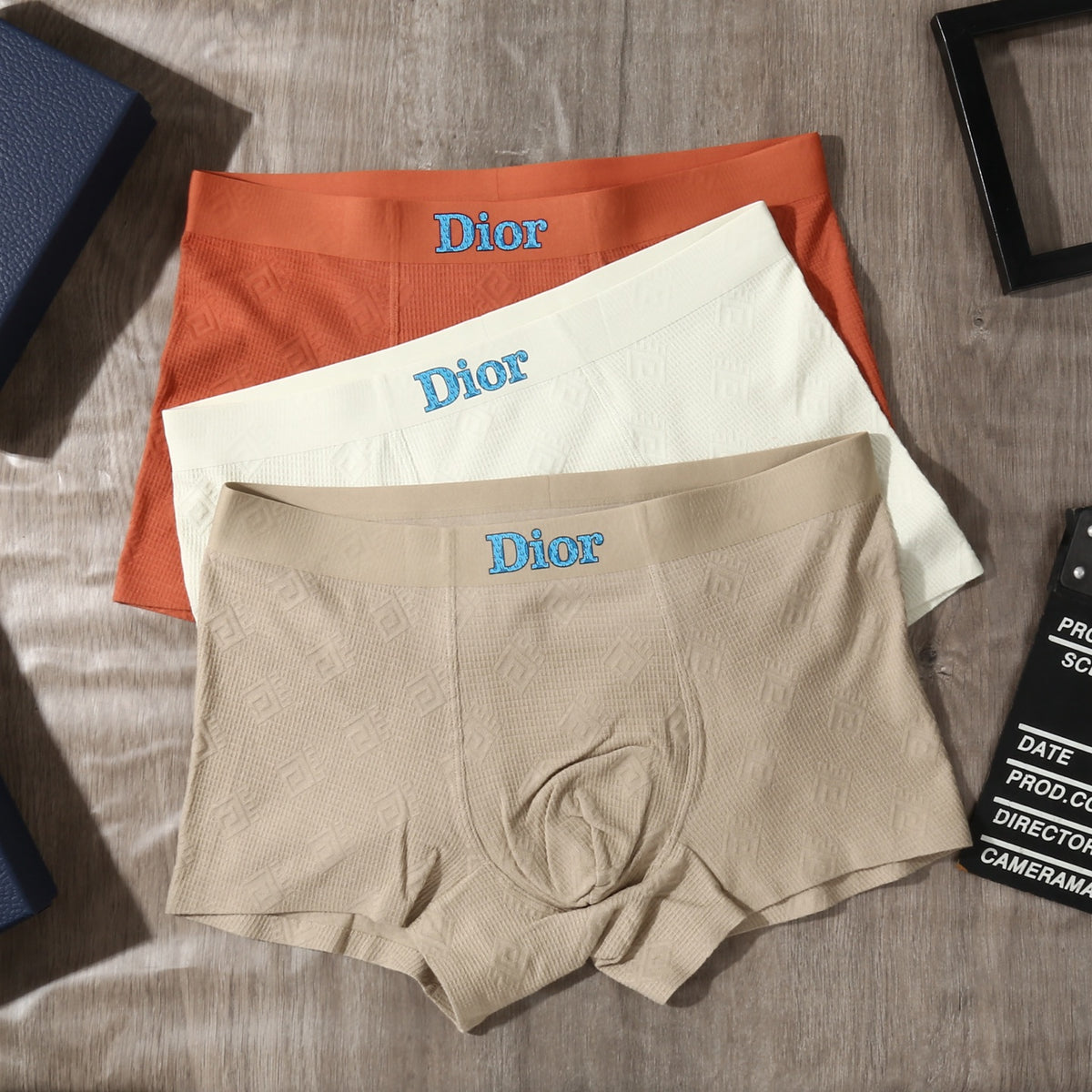 Dior blue lettered waist boxer briefs - view 3