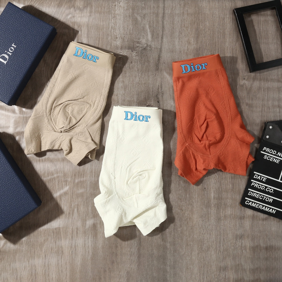 Dior blue lettered waist boxer briefs - view 6