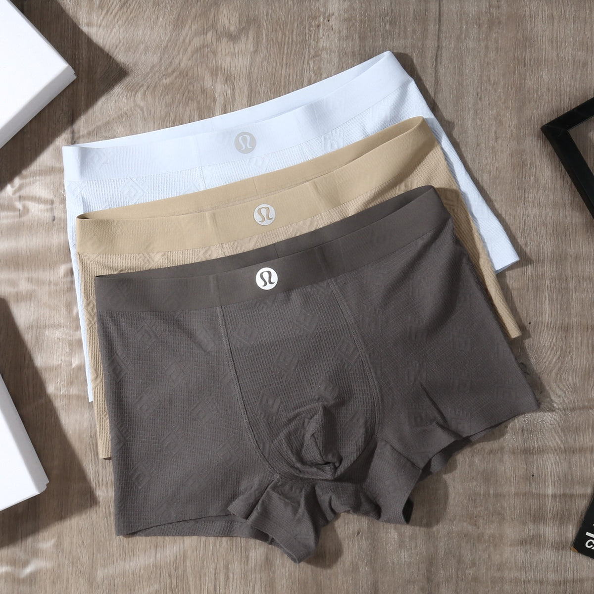 Lululemon neutral raised emblem boxer briefs - view 1