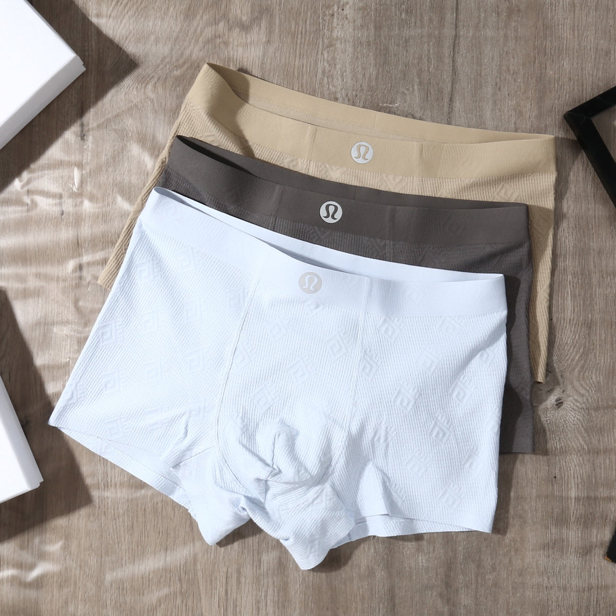 Lululemon neutral raised emblem boxer briefs - view 2